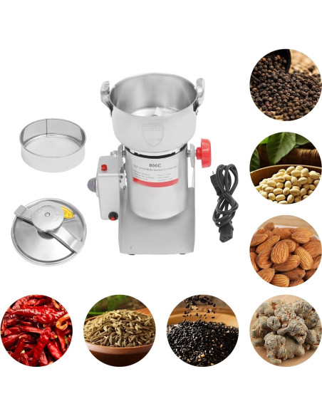 Molino de Granos Eléctrico DYRABREST 800g 3500W Alta Velocidad