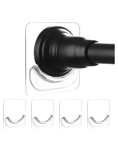 Soportes Adhesivos para Varilla de Cortina Amuille - Paquete de 4