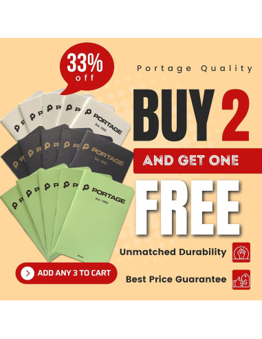 Cuaderno Portage Pequeño con Cuadrícula de Puntos - 6 Unidades