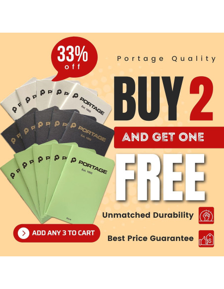 Cuaderno Portage Pequeño con Cuadrícula de Puntos - 6 Unidades