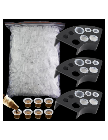 Kit de Tapas de Tinta para Tatuajes Rayyl 300 Piezas + 3 Soportes