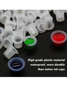 Kit de Tapas de Tinta para Tatuajes Rayyl 300 Piezas + 3 Soportes 2