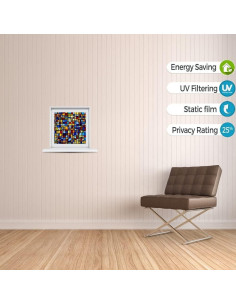 Película Adhesiva Estática Windowpix 30x60 cm Protección UV 2