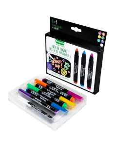 Marcadores Neón Crayola Signature, 6 Gel Anchos, Efectos Luz 2