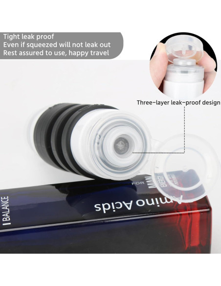 Juego de Botellas de Viaje Zhoxod 19 Piezas Silicona A prueba de Fugas