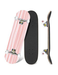 Patineta UHMLTCRBOD 31" x 8" 7 Capas Arce Doble Kick Rosa