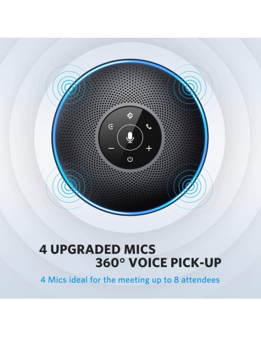 Altavoz Bluetooth eMeet M2 Negro para Conferencias 5-8 Personas