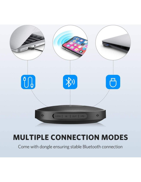 Altavoz Bluetooth eMeet M2 Negro para Conferencias 5-8 Personas