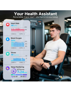 Reloj Inteligente SOUYIE AMOLED 1.85" Monitor de Fitness IP68 2
