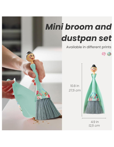 Juego de Escoba y Recogedor Vigar Mini Turquesa 27cm