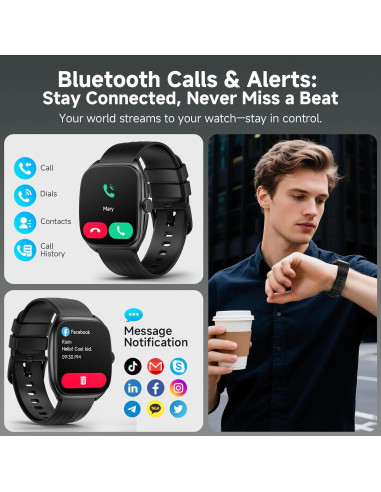 Reloj Inteligente SOUYIE AMOLED 1.85" Monitor de Fitness IP68