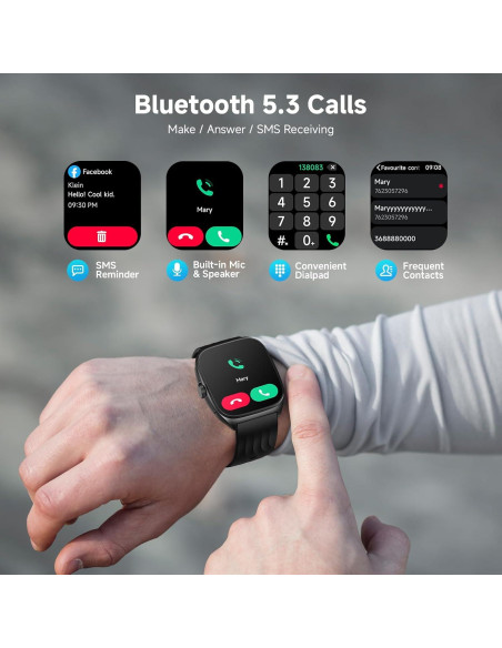 Reloj Inteligente SOUYIE AMOLED 1.85" Monitor de Fitness IP68