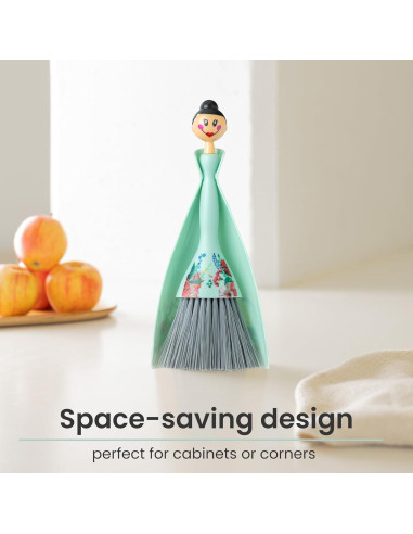 Juego de Escoba y Recogedor Vigar Mini Turquesa 27cm