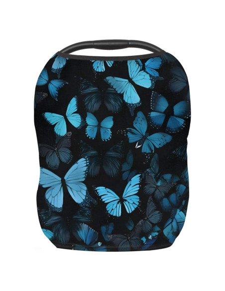 Funda de Asiento de Coche YLYNIU Multifuncional Mariposa Azul