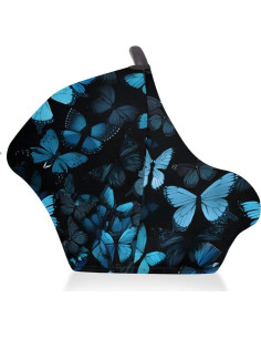 Funda de Asiento de Coche YLYNIU Multifuncional Mariposa Azul 2