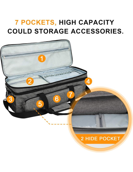 Funda de Transporte Luxiv para Cricut Maker y Explore Air - Gris