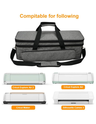Funda de Transporte Luxiv para Cricut Maker y Explore Air - Gris