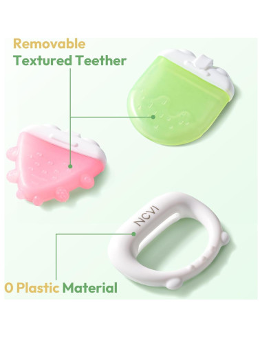 Mordedores de Silicona Congelables NCVI - Alivio Encías Bebés 0-12 Meses