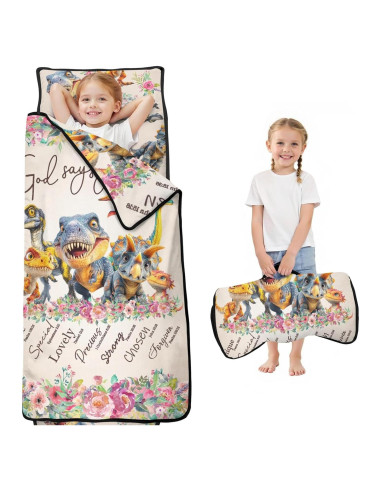 Colchoneta para Siesta Nebcog 152.4x50.8cm Dinosaurio