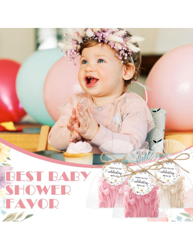 Set de Jabón para Baby Shower Demissle 20 Pcs Flores Aromáticas