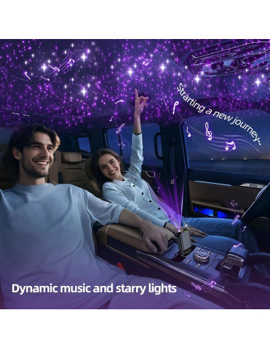 Cargador de Coche Retráctil 4 en 1 USB-C 120W con Luz Estrella