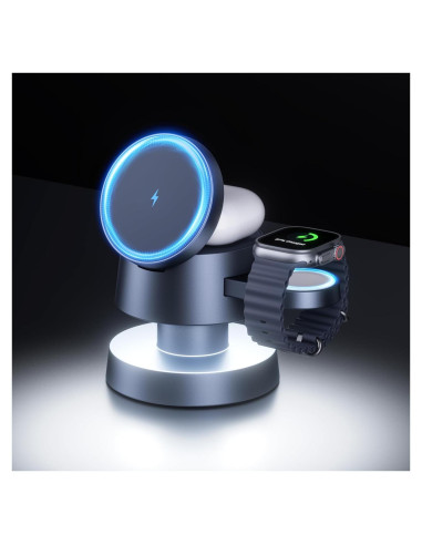 Estación de Carga Inalámbrica Magnética 4 en 1 Kcuskl 15W