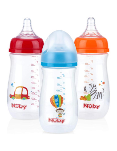 Botellas Anticólicas Nuby Tritan 9oz 3 Paquete 3M+
