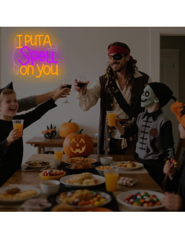 Luz de Neón LED Halloween Dpaint 'Yo Te He Echado un Hechizo'
