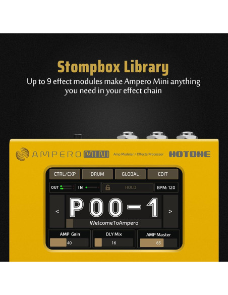 Amplificador de Guitarra Hotone Ampero Mini MP-50 0.48 kg