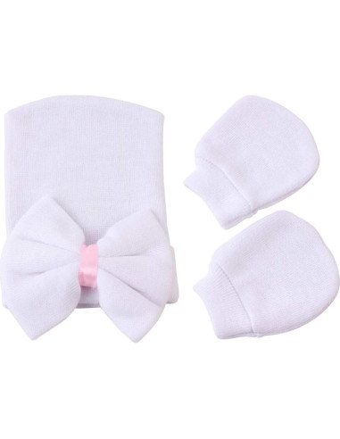 Gorro de Hospital para Recién Nacido Niña - 3 Conjuntos