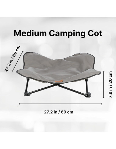 Cama de Camping Elevada para Perros TRIXIE Mediana 68.9x68.9cm