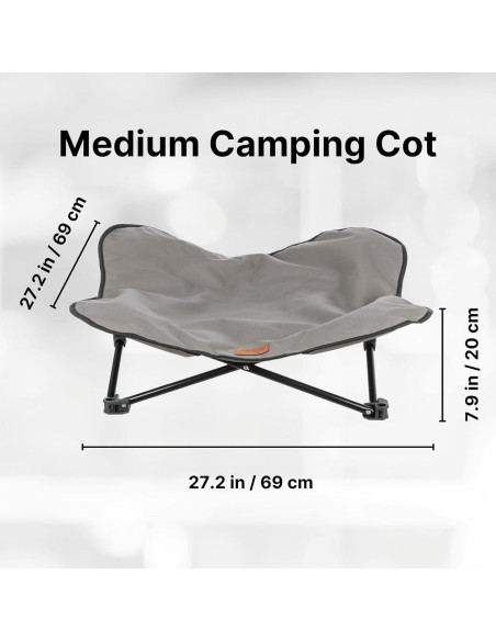 Cama de Camping Elevada para Perros TRIXIE Mediana 68.9x68.9cm