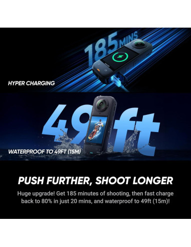 Cámara de Acción 360 Insta360 X5 8K 72MP con Accesorios