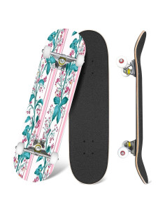 Patineta Vintage UHMLTCRBOD 31" x 8" 7 Capas Arce Floral