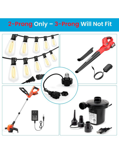 Adaptador E26 a Toma de Corriente AC Rreslicam 300W