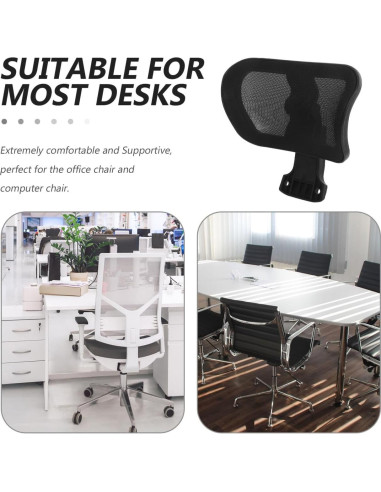 Reposacabezas ajustable Tofficu para silla de oficina negro