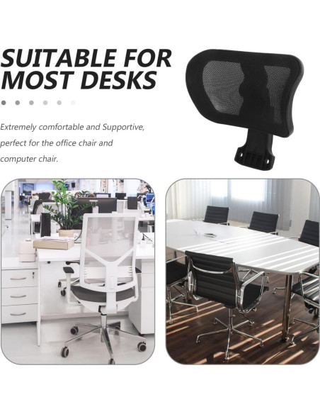 Reposacabezas ajustable Tofficu para silla de oficina negro