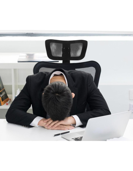 Reposacabezas ajustable Tofficu para silla de oficina negro