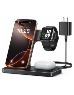 Cargador Inalámbrico 3 en 1 DUMTERR para iPhone y Apple Watch