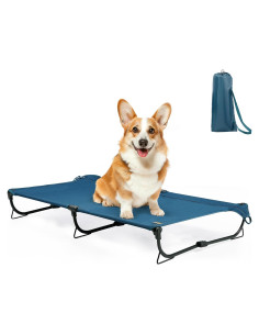 Cama Elevada Plegable Mediana para Perros Canine Canyon Azul
