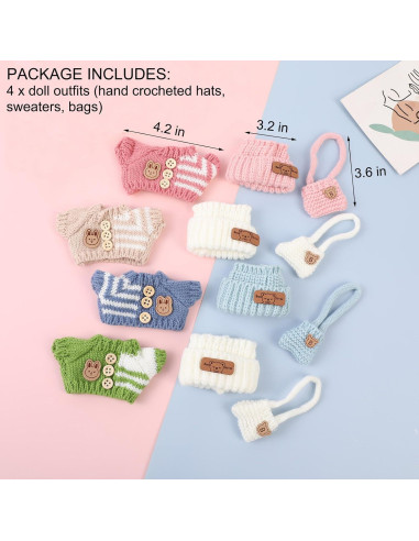 Conjunto de Ropa para Muñeca 17cm MM MEGIJAAKI - 4 Piezas