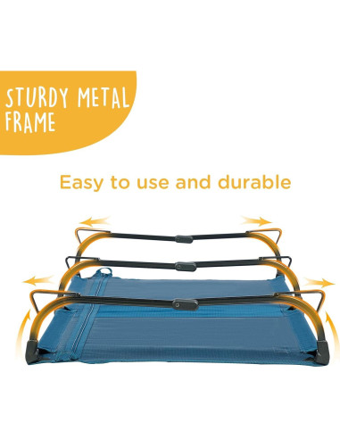 Cama Elevada Plegable Mediana para Perros Canine Canyon Azul