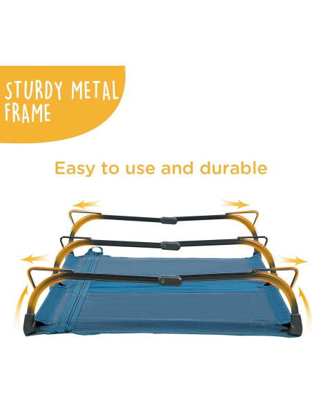 Cama Elevada Plegable Mediana para Perros Canine Canyon Azul