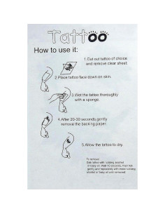 Tatuaje Temporal Impermeable MapofBeauty Estrella Negra 10x20.5cm 2