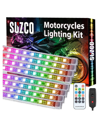 Kit de Iluminación LED Underglow SUZCO 8 Tiras Neón 12V