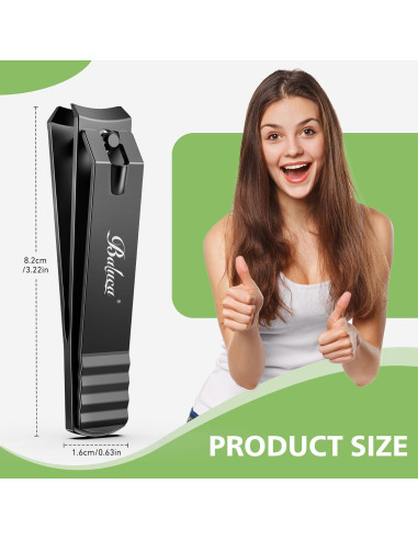 Cortauñas Curvado BALUCA de Acero Inoxidable para Uñas Gruesas