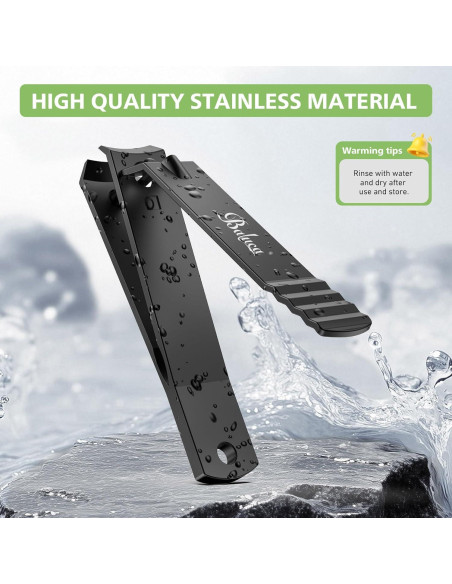 Cortauñas Curvado BALUCA de Acero Inoxidable para Uñas Gruesas