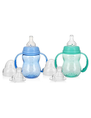 Botella a Vaso Nuby Crece Conmigo 240ml Azul Verde