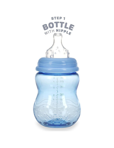 Botella a Vaso Nuby Crece Conmigo 240ml Azul Verde