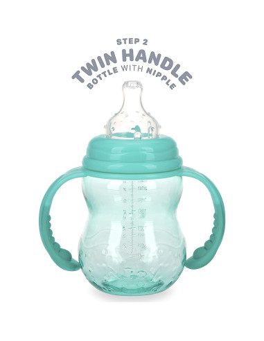 Botella a Vaso Nuby Crece Conmigo 240ml Azul Verde